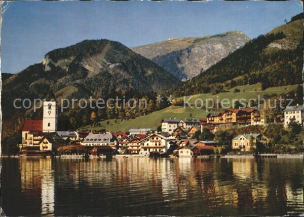 Wolfgang Salzkammergut St Schafberg Ortsansicht