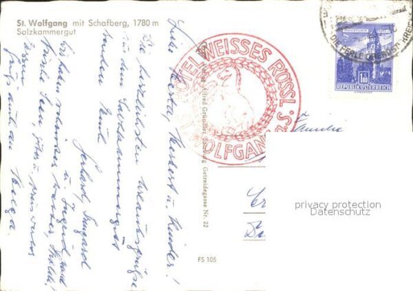 Wolfgang Salzkammergut St Schafberg Ortsansicht – Bild 2