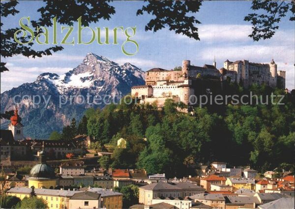 Salzburg Oesterreich Altstadt Kapuzinerberg Festung Hohensal