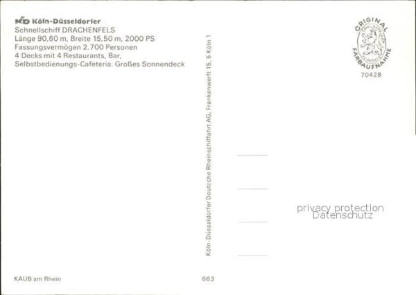 Kaub Schnellschiff Drachenfels Burg – Bild 2
