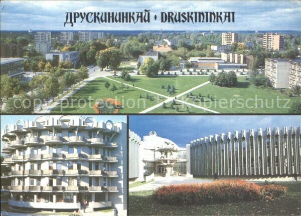 Litauen Stadtansichten Moderne Häuser Parkanlag