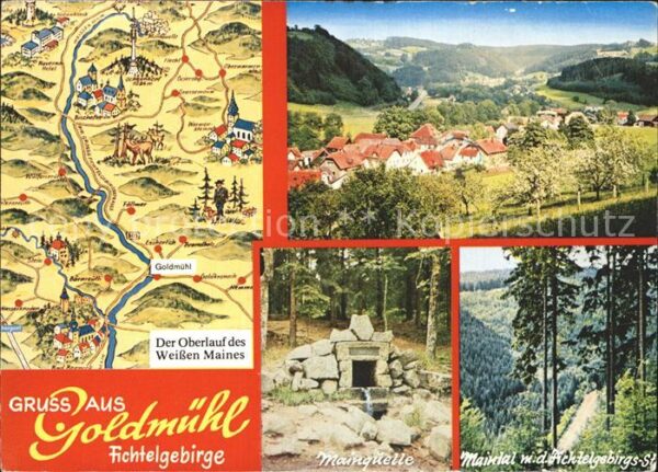 Goldmuehl Fichtelgebirge Oberlauf Weisser Main Mainquelle Mainta