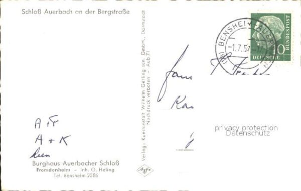 Auerbach Bergstrasse Burghaus Schloss – Bild 2