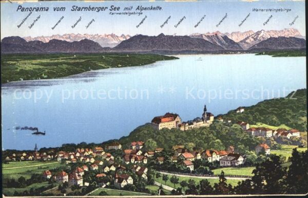Starnbergersee Panorama Alpenkette
