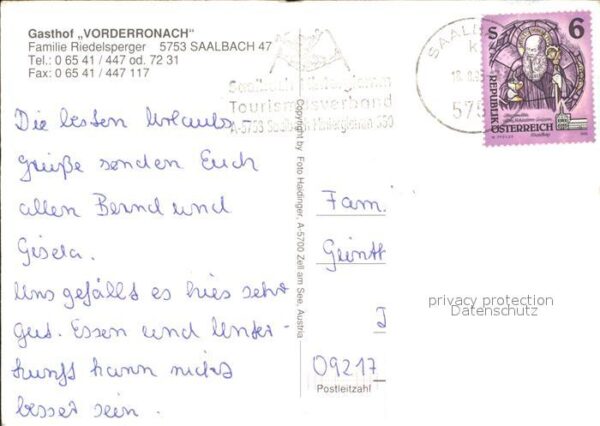 Saalbach-Hinterglemm Gasthof Vorderronach Kirche Schwimmbad – Bild 2