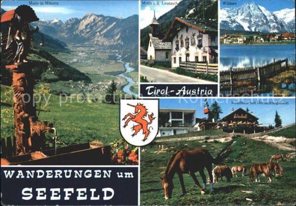 Seefeld Tirol Wandergebiet Mösern Holzschnitzerei Bru