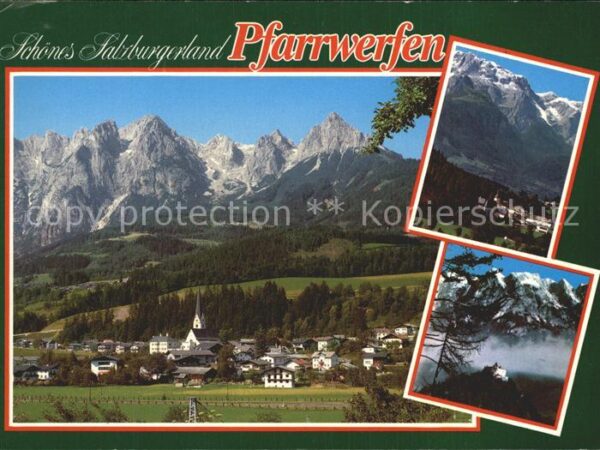 Pfarrwerfen Panorama gegen Tennengebirge Werfenweng