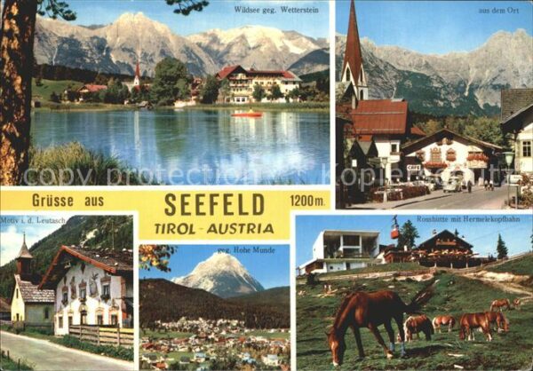 Seefeld Tirol Wildsee gegen Wettersteingebirge Ortspa