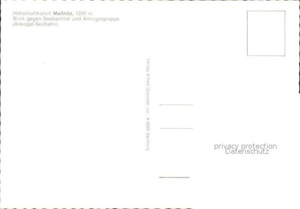 Mallnitz Kaernten Höhenluftkurort Blick gegen Seebachtal – Bild 2