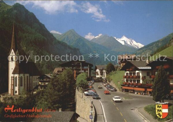 Heiligenblut Kaernten Ortsansicht mit Kirche Nationalpark Hoh
