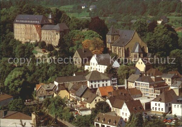 Schleiden Eifel Teilansicht Luftkurort Kirche Schloss N