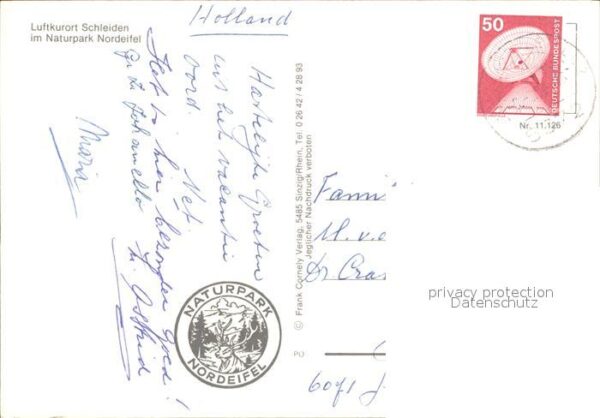 Schleiden Eifel Teilansicht Luftkurort Kirche Schloss N – Bild 2