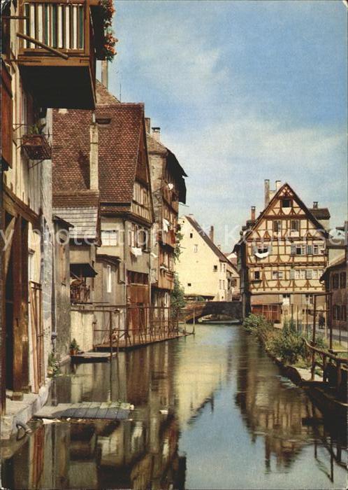 Ulm Donau Häuserpartie an der Blau