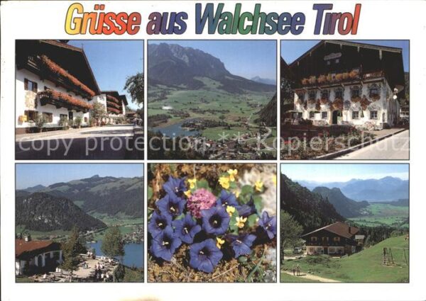Walchsee Tirol Hauptstrasse Blumenhäuser Kaisergebirge