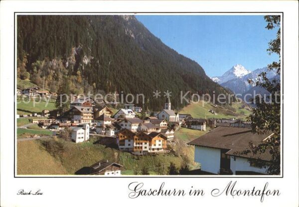 Gaschurn Vorarlberg Gesamtansicht mit Vallüla Montafon