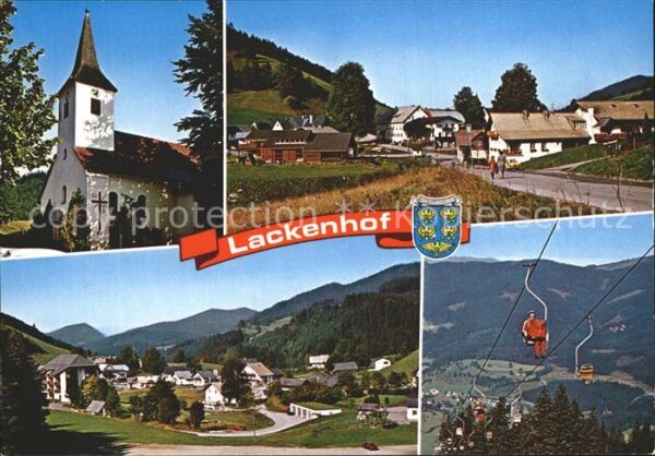 Lackenhof Gaming Ortsansichten mit Kirche Sessellift zum