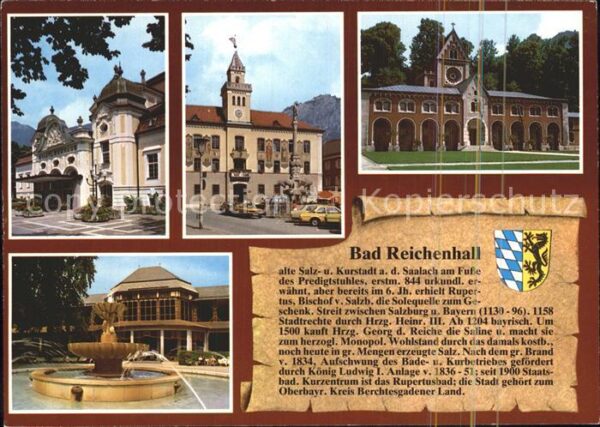 Bad Reichenhall Kurhaus Rathaus Quellenhaus Kapelle Sal