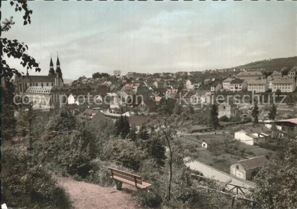 Pruem Eifel Ortsansicht mit Kirche