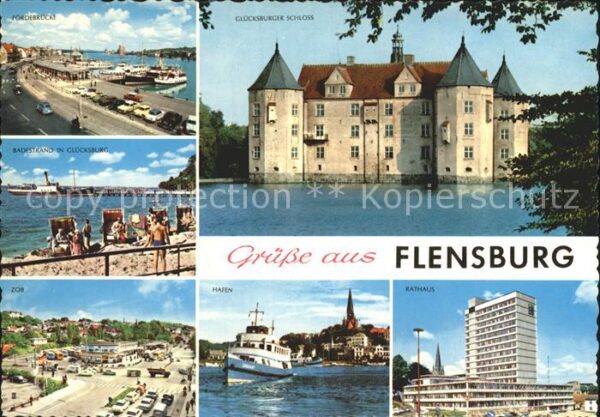 Flensburg Förderbrücke Badestrand Glücksburg Schl