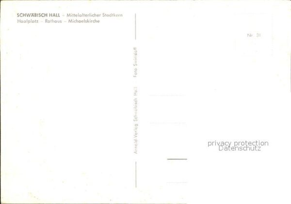 Schwaebisch Hall Mittelalterlicher Stadtkern Haalplatz R – Bild 2