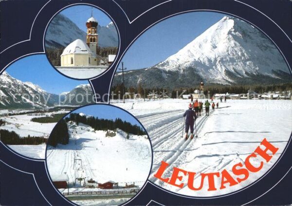 Leutasch Skipiste Wintersportplatz Alpenpanorama
