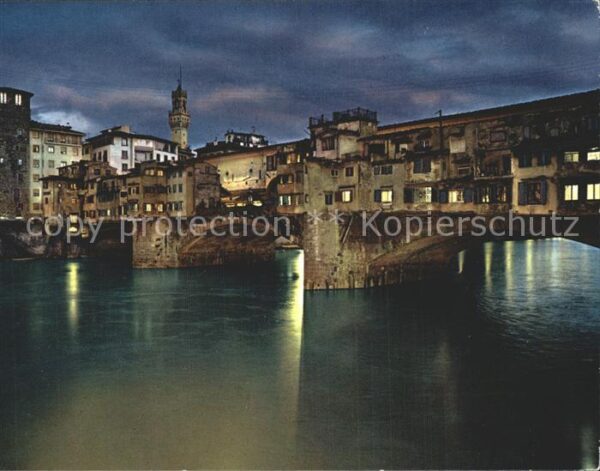 Firenze Florenz Ponte Vecchio notturno Alte Brücke Arno