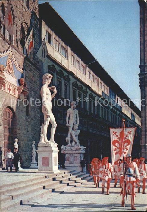 Firenze Florenz I Valletti del Comune con Gonfalone del