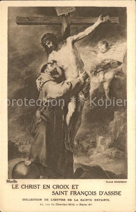 Murillo B. E. Christ en Croix et Saint Francois d_Ass