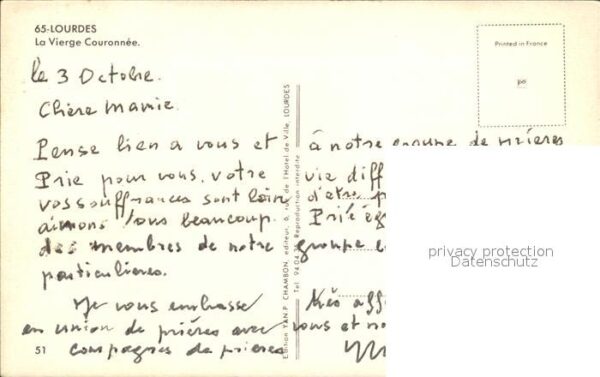 Religion Lourdes Vierge Couronnee – Bild 2