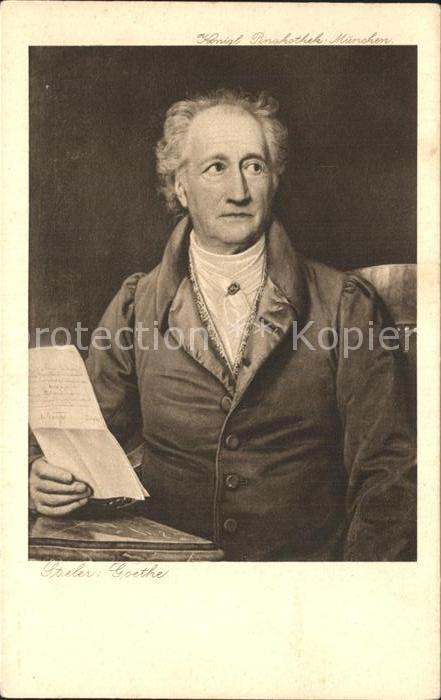 Goethe Johann Wolfgang von Künstlerkarte Stieler Alte Mesiter-Kart