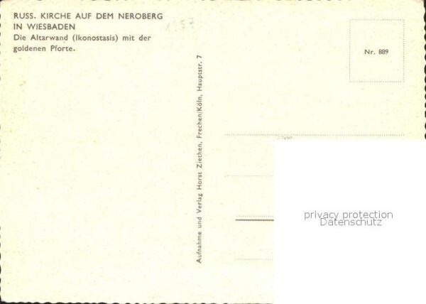Russische Kirche Kapelle Neroberg Wiesbaden Altarwand Goldene Pf – Bild 2
