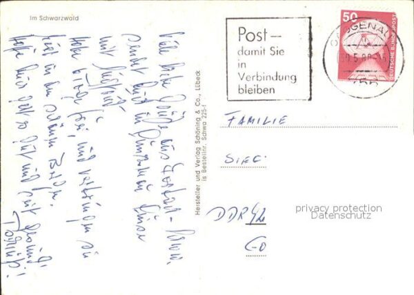 Trachten Schwarzwald Bollenhut - P O S T K A R T E - – Bild 2
