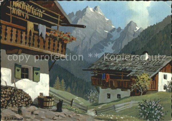 Bauernhof Tiroler Bauernhöfe Künstlerkarte Kothma