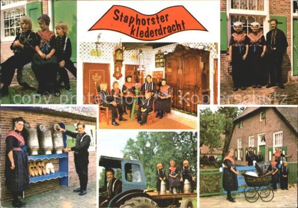 Trachten Holland Staphorst Stube Kinderwagen Traktor