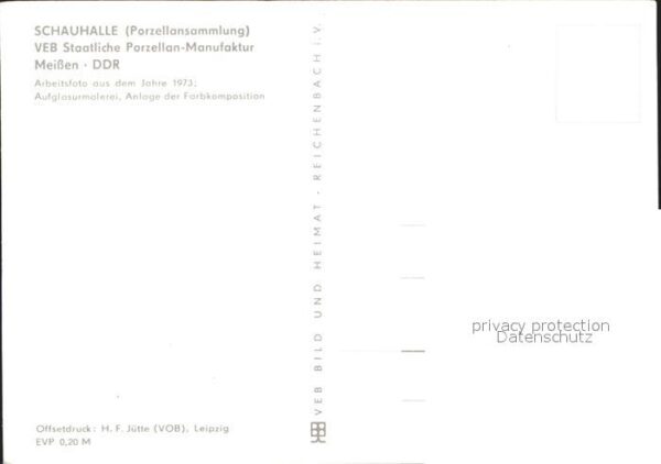 Handarbeit Aufglasurmalerei Schauhalle Porzellan-M – Bild 2