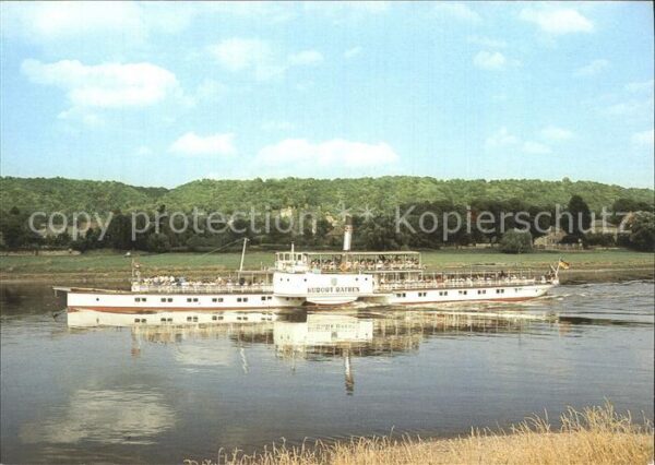 Dampfer Seitenrad Kurort Rathen Weisse Flotte Dresden