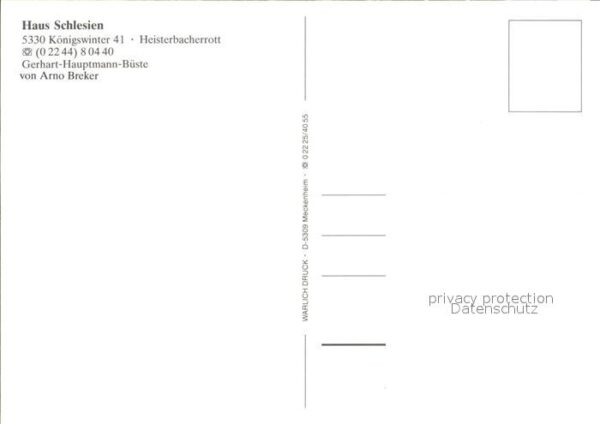 Denkmal Gerhart-Hauptmann-Büste Haus Schlesien – Bild 2