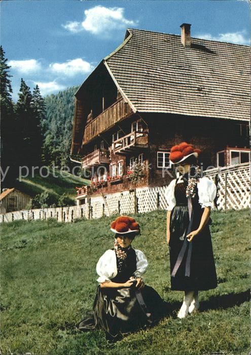 Trachten Schwarzwald Bollenhut - P O S T K A R T E -  - P O