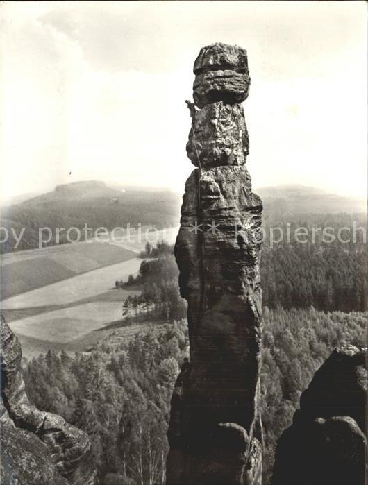 Klettern Bergsteigen Barbarine Pfaffenstein Sächsische Schwe