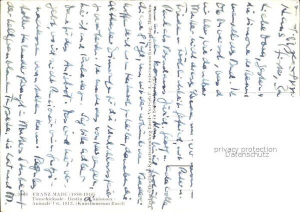 Kuenstlerkarte Franz Marc Tierschicksale – Bild 2