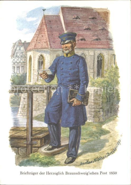 Postbote Brieftraeger Herzoglich Braunschweig'schen Post 1850