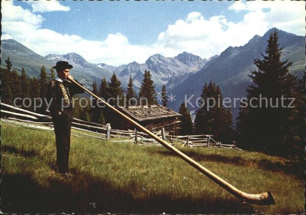 Alphorn Alphornbläser Bündner-Bergen Clavadeler