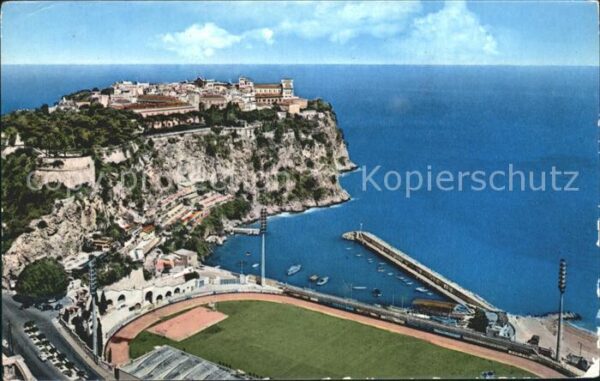 Monaco Le Rocher et le Stade Principaute de Mo