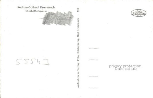 Bad Kreuznach Elisabethenquelle Radium Solbad Wassers – Bild 2