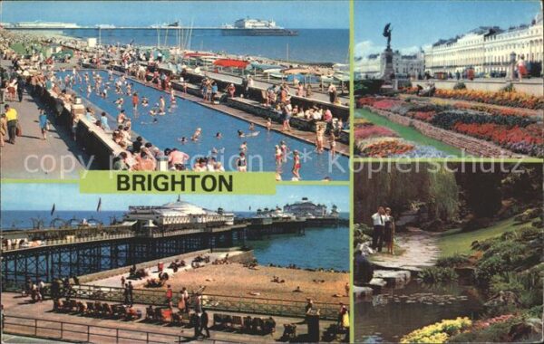 Brighton East Sussex Paddling Pool Peace Statue Palace Pier
