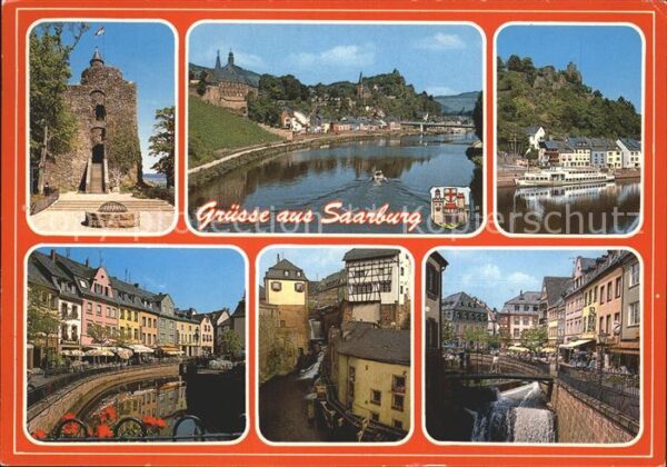 Saarburg Saar Burg Stadtzentrum Wasserfall Partie am