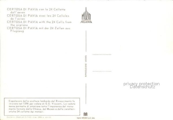 Certosa Di Pavia con le 24 Cellette dall aereo Kloster – Bild 2