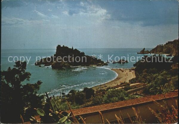 Taormina Sizilien Isola Bella Küste Strand