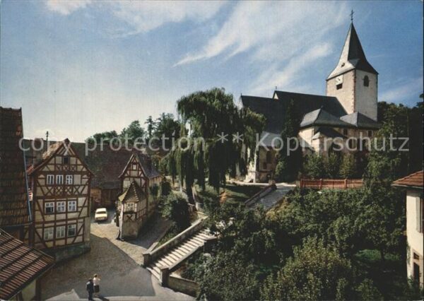 Bad Orb Kleines Haus und St Martinskirche Fachw