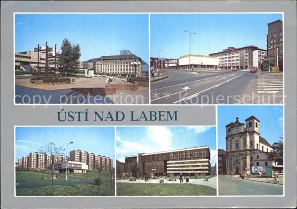 Usti nad Labem Teilansichten Siedlung Hochhäuser Gebäu